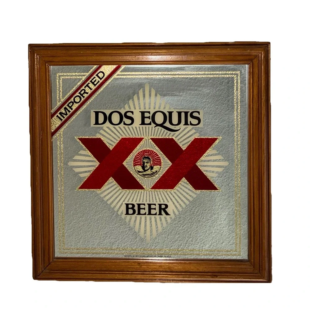 DOS EQUIS Mexican Beer Advertising Mirror 16.5x16.5